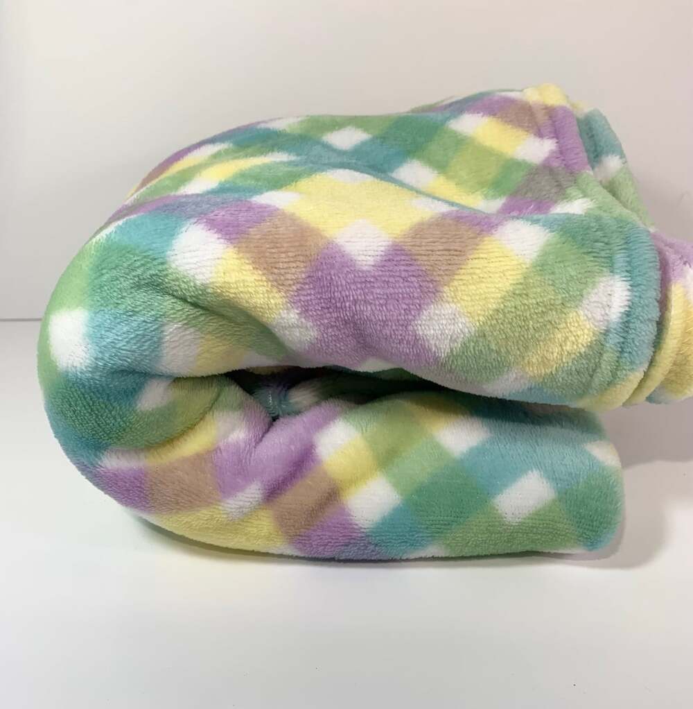 Pastel Gingham Baby Blanket soft